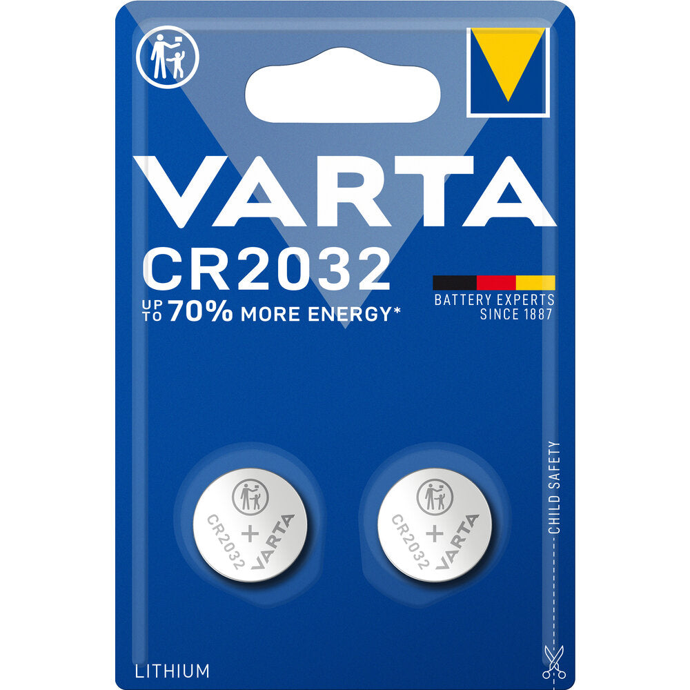 Varta CR2032 Lithium Knopfzelle 3V im 2er-Blister