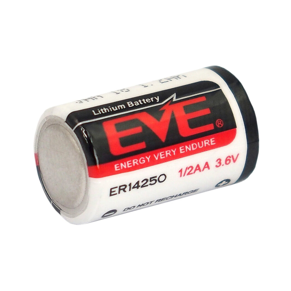 EVE ER14250 Lithium Batterie 1/2AA 3,6V liegend