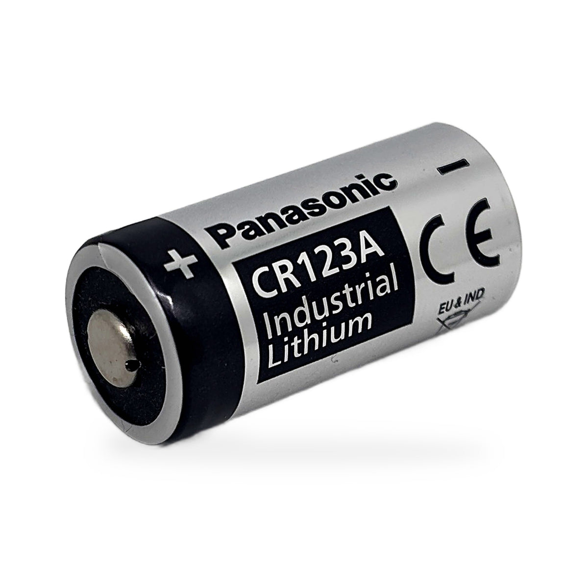 Panasonic CR123A Industrial 3V Lithium Batterie liegend
