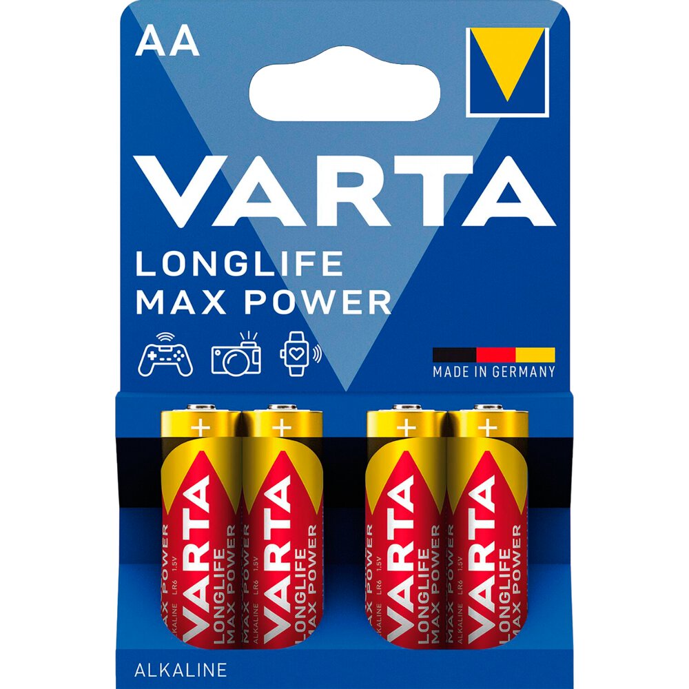 Varta Max Power AA Mignon LR6 Alkaline Batterien 4706 im 4er-Blister