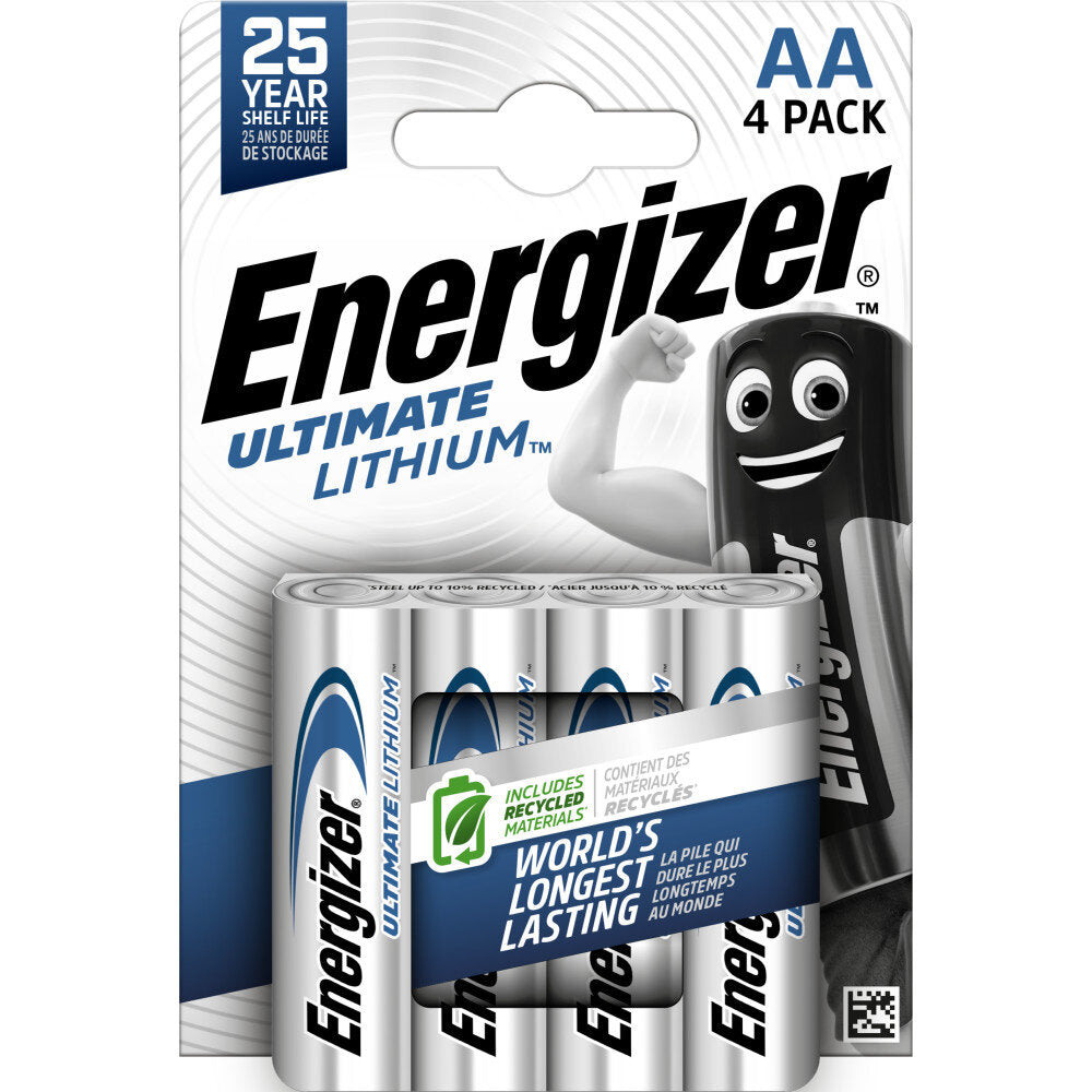 Energizer Ultimate Lithium L91 AA Mignon Batterien 1,5V im 4er-Pack