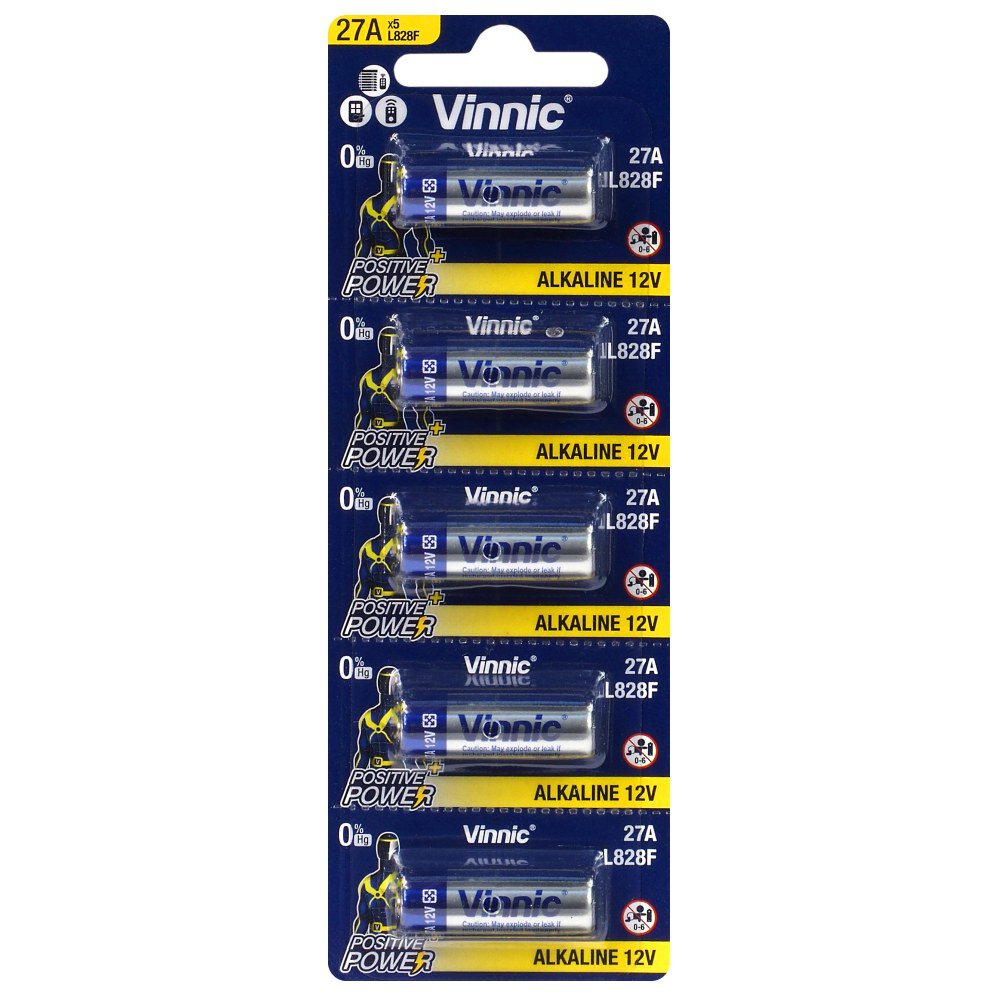 Vinnic 27A Alkaline Batterien 12V im 5er-Blister