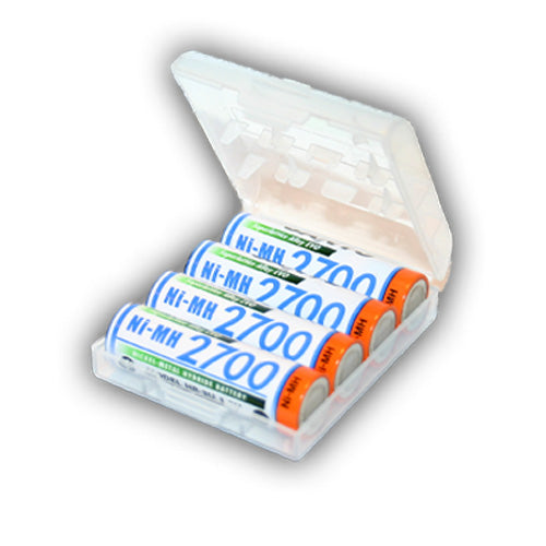 4x Panasonic HR-3U AA BK-3HGAE Mignon 1.2V 2700mAh NIMH in praktischer Akkubox