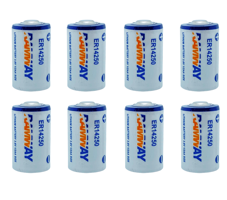 8x Lithium Batterie 3,6V LS14250 / 1/2AA / Li-SOCL2 Batterien LS14250