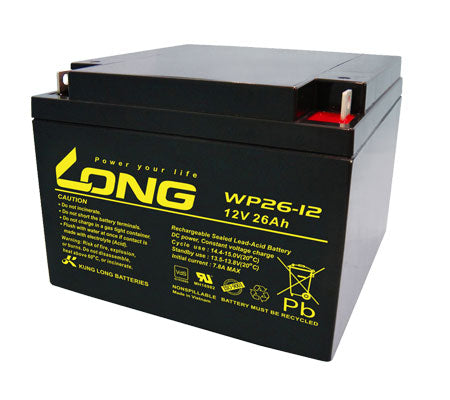 Long 12V / 26Ah Blei-Akku WP26-12-M