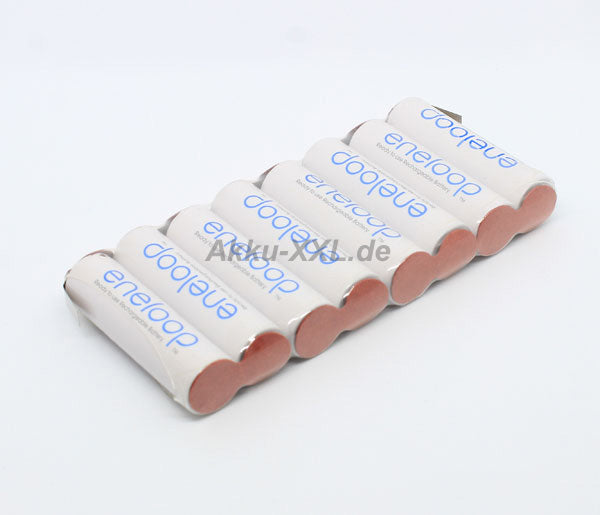 8er Reihe Panasonic Eneloop AA 9,6V 2000mAh NIMH Lötfahne