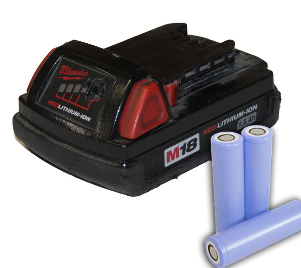 Milwaukee M18 B 4932 3526 67 / 1,5AH / 18V Liion Akkuzellentausch (Reparatur)