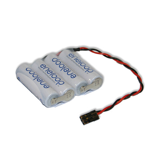 Panasonic Eneloop Empfänger Akku AA 4,8V Flach 2000mAh Graupner Stecker