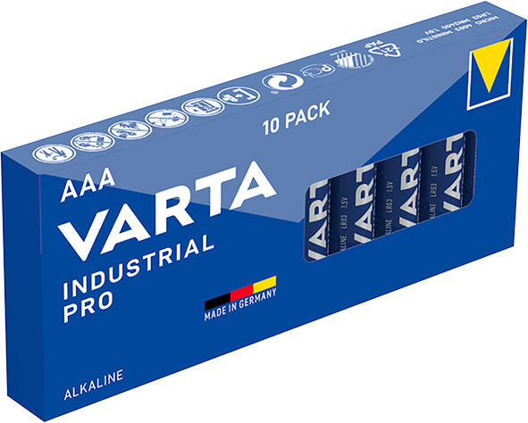 Varta Industrial Pro AAA Micro LR03 Alkaline Batterien 4003 im 10er-Pack