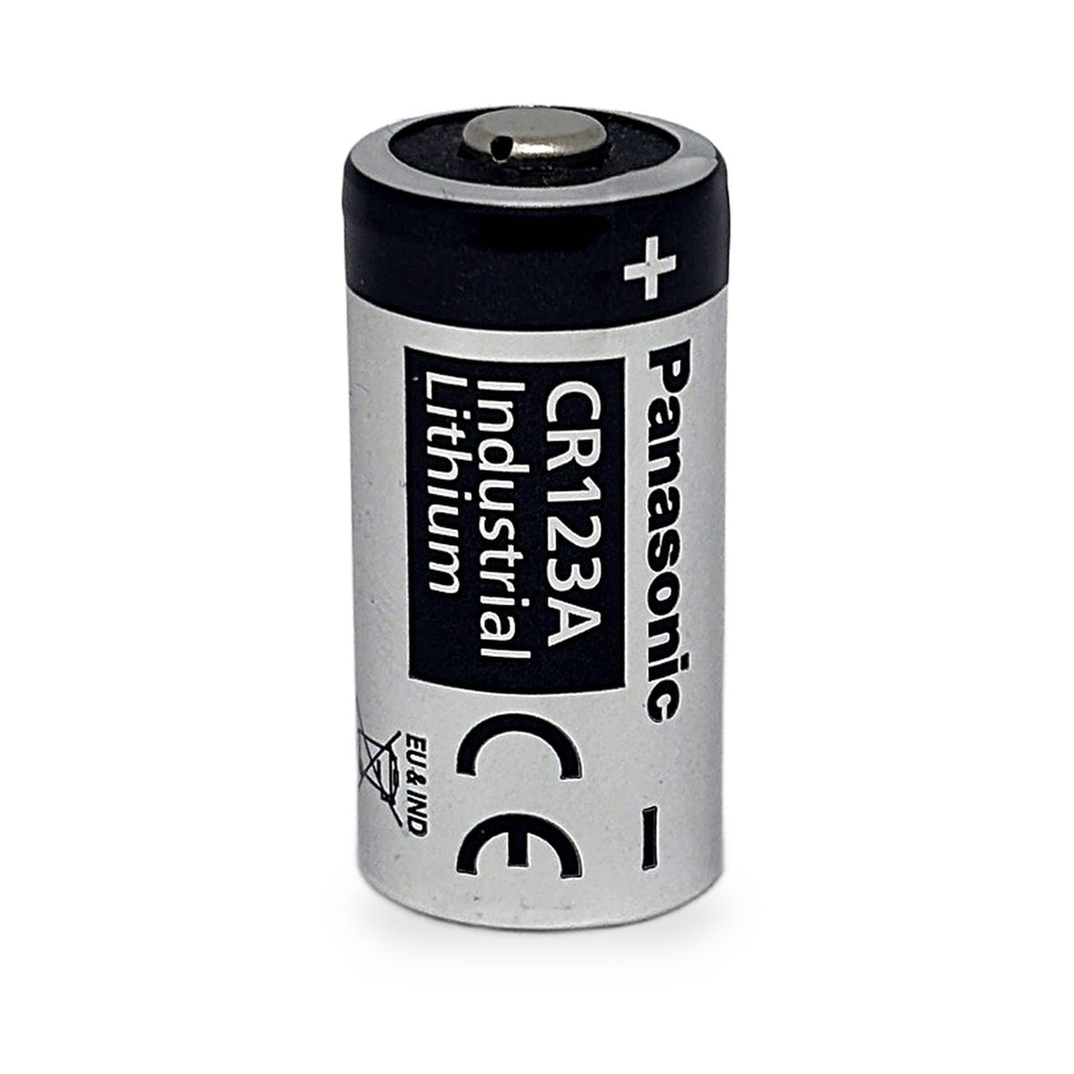 Panasonic CR123A Industrial 3V Lithium Batterie stehend