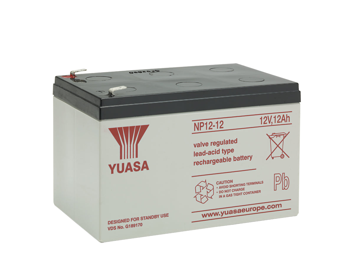 Yuasa NP12-12 Blei-Akku 12V 12Ah AGM mit Faston 6,3 mm