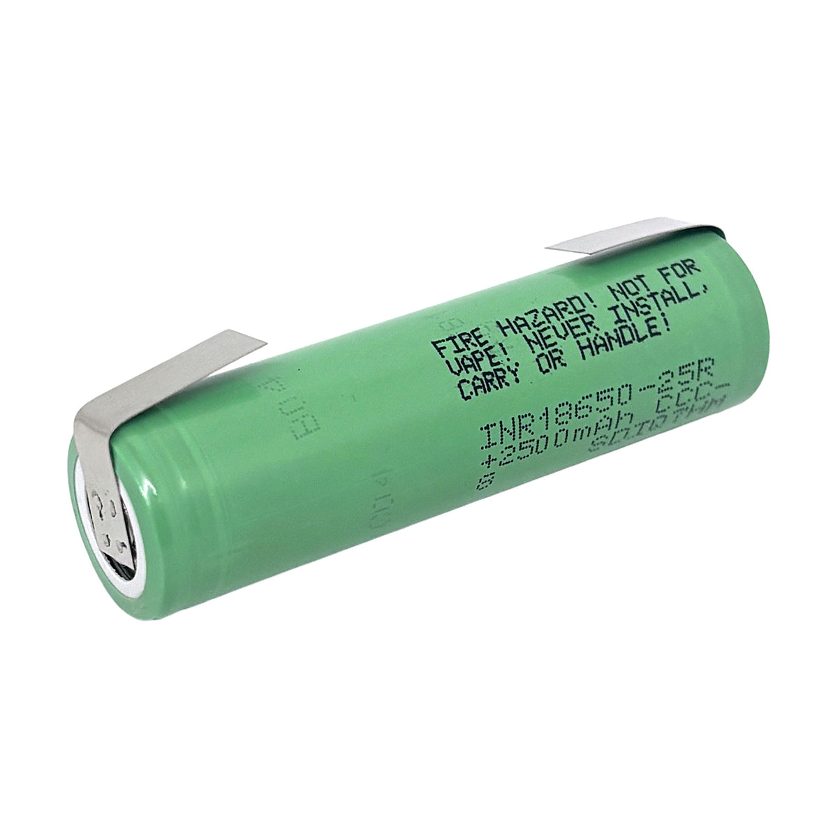 Samsung INR18650-25R Li-Ion Akkuzelle 2500mAh mit Lötfahne U-Form