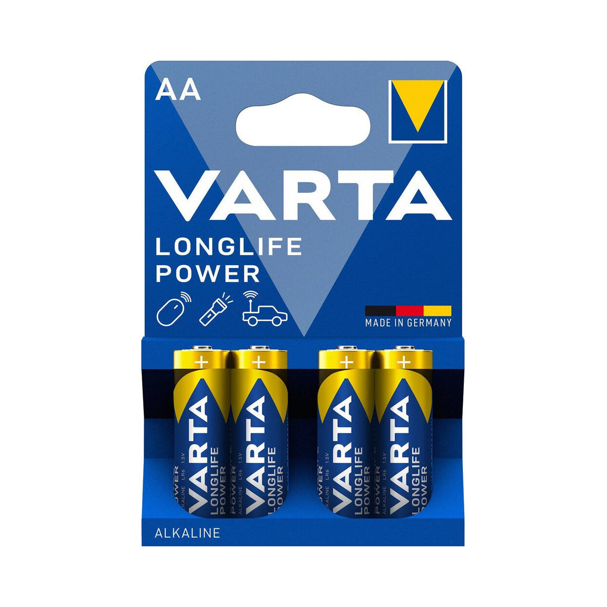 Varta Longlife Power AA Mignon LR6 Alkaline Batterien 4906 im 4er-Blister