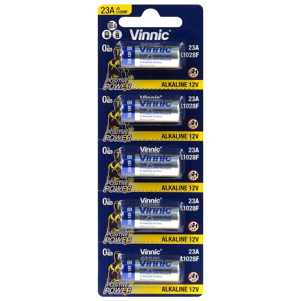 Vinnic 23A Alkaline Batterien 12V im 5er-Blister