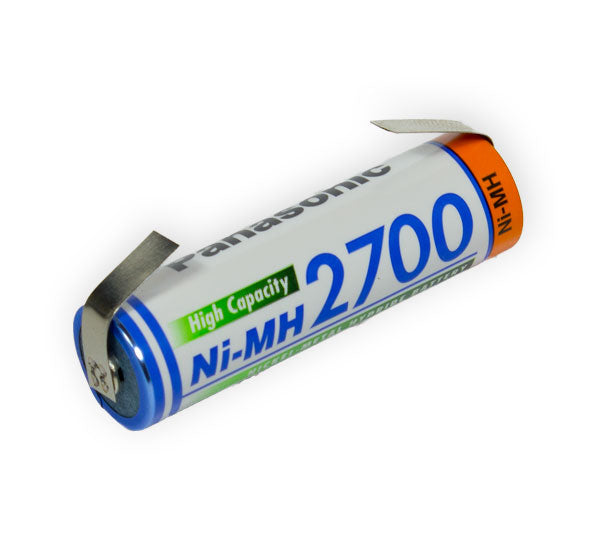 Panasonic HR-3U AA Mignon Akku 1.2V 2700mAh mit Lötfahne U-Form
