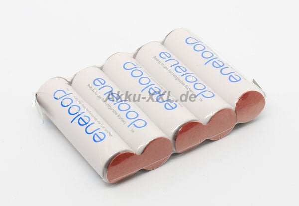 5er Reihe Panasonic Eneloop AA 6V 2000mAh NIMH Lötfahne