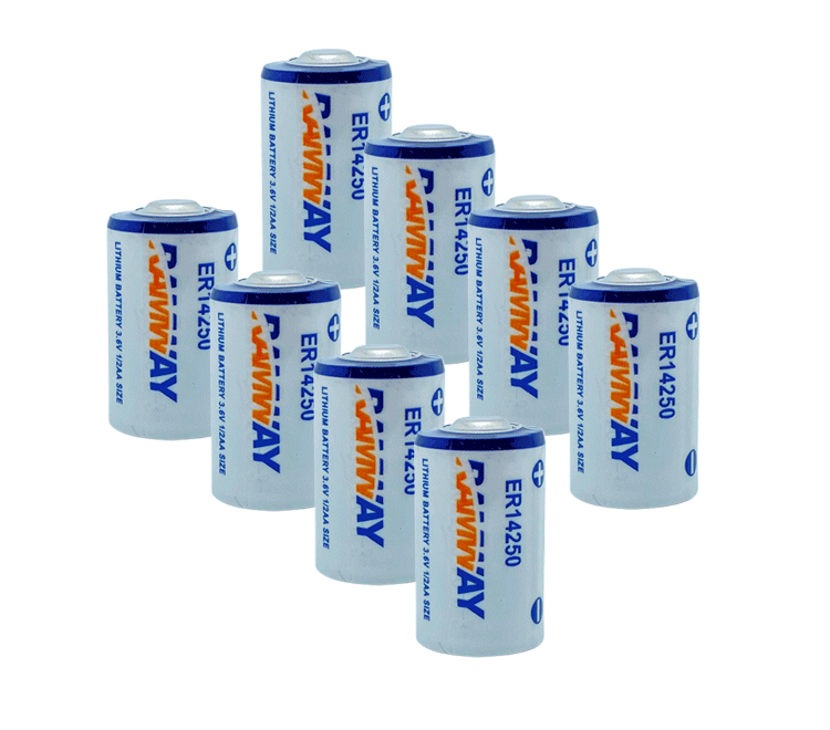 8x Lithium Batterie 3,6V LS14250 / 1/2AA / Li-SOCL2 Batterien LS14250