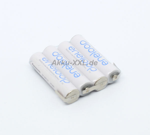 4er Reihe Panasonic Eneloop AAA 4,8V 800mAh NIMH Lötfahne