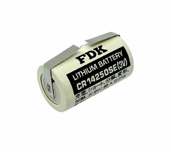 FDK CR14250 SE Lithium Batterie 1/2AA 3,0V 850mAh mit Lötfahnen U-Form